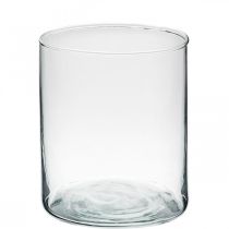 položky Okrúhla sklenená váza, číry sklenený valec Ø9cm V10,5cm