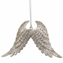 položky Vianočné ozdoby na stromček anjelské krídla trblietavé šampanské 16cm 12ks