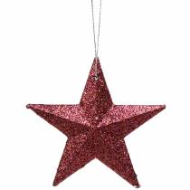 položky Glitter star pink mix 9,5/5cm 18 ks