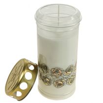 položky Náhrobné sviečky biele ruže smútočné svetlo pamätné svetlo Ø7cm V18cm 90h 2ks