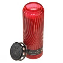 položky Náhrobný motív vrchnáka sviečky kvet červená čierna 10 dní V27cm