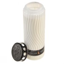 položky Náhrobný motív vrchnáka sviečky kvet biela čierna 10 dní V27cm