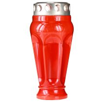 položky Červené náhrobné sviečky/svetlá, doba horenia 18 hodín, Ø9 cm V19 cm, 4 kusy