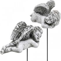 Dekorácia na hrob deko zátka anjel hrob anjel na palici 6cm 4ks