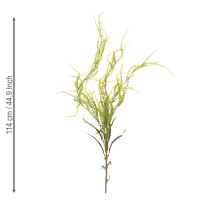 položky Umelá rastlina so zelenými štetinami prosa pre elegantné závesné dekorácie, štýlové doplnky do miestnosti, 114 cm