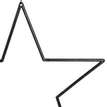 položky Veľké čierne trblietavé závesné hviezdy, Ø24cm, vianočné a párty dekorácie, sada 6 kusov