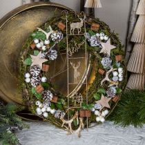 položky Závesná dekorácia Vianočná dekorácia jeleňa zlatá vintage 42,5×7×4cm