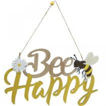 položky Ozdobný nápis včielka &quot;Bee Happy&quot; letná dekorácia drevo 31×18cm 2ks