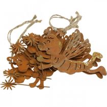 položky Včielka na zavesenie hrdzavá deko kovová letná dekorácia 12cm 6ks