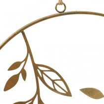 položky Kovová nástenná dekorácia, závesná, zlatá, Ø38cm, konáre, antická, letný amulet