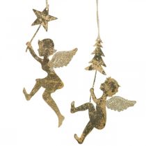 položky Prívesok anjel zlatý, vianočná dekorácia anjel V20/21,5cm 4ks