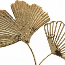 položky Dekoratívne zlaté vešiaky Ginkgo, vintage kovová dekorácia, Ø16cm, sada 3 kusov, nástenná dekorácia