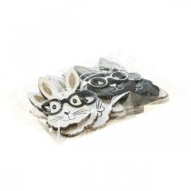 položky Drevený prívesok králik s okuliarmi mrkvový trblietok 4×7,5cm 9ks