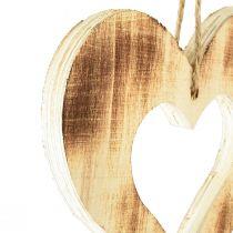 položky Drevené srdiečka dekoračný vešiak srdce v srdci flambované 15x15cm 4ks