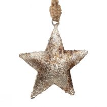 položky Závesná dekorácia dekorácia hviezda kovová vianočná strieborná 11cm 3ks