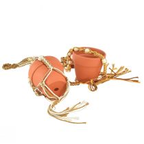 položky Závesný hrniec Macrame hlina Ø12,5cm H75cm 2ks