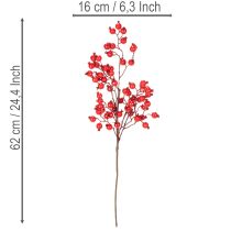 položky Umelá vetvička šípky s lesklými bobuľami, 62 cm