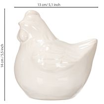 položky Figúrka kurčaťa, lesklá glazúra, pre modernú bytovú dekoráciu, 17 cm, 2 kusy