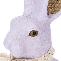 položky Dekoratívna figúrka veľkonočného zajačika s mašľou pre štýlovú veľkonočnú výzdobu v domácnosti, 27 cm