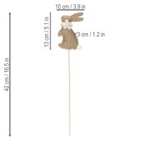 položky Dekoratívna figúrka veľkonočného zajačika na jarné dekorácie a sezónne doplnky, 42 cm, 8 dielikov