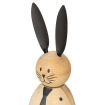položky Drevená dekoratívna figúrka králika, ideálna pre pokojnú a nadčasovú dekoráciu, 15 cm, 2 kusy