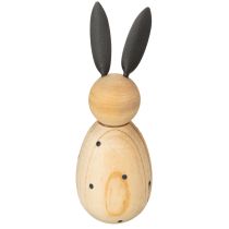 položky Drevená dekoratívna figúrka králika, ideálna pre pokojnú a nadčasovú dekoráciu, 15 cm, 2 kusy