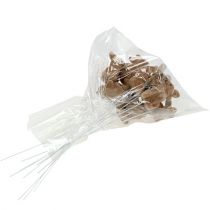 položky Zajačik flockovaný na drôte hnedý 4cm - 6cm 12 ks