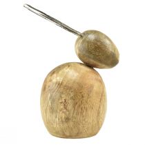 položky Dekorácia zajačikov drevo kov strieborná Veľká noc 12,5x14x16,5cm