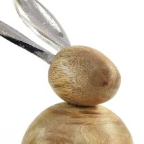 položky Králik Drevo Kov Prírodné Striebro V10/12,5cm 2 ks