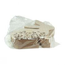 položky Zajačik Drevený sediaci kvetinový vzor prírodná biela 24×24cm 2 ks