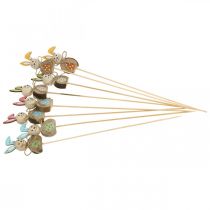 položky Veľkonočný zajačik drevený, kvetinový zástrčkový nábytok Veľkonočný, králičí zástrčkový nábytok 8 cm 8 ks