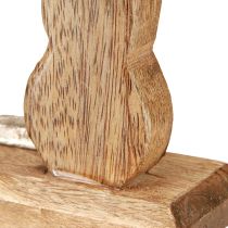 položky Dekoračný králik kov &amp; drevo – Moderná veľkonočná figúrka v prírodnom prevedení 22cm 2 ks