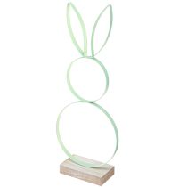 položky Dekorácia králik Kov Drevo Prírodná Žltá Mint Ružová V28cm 3 ks