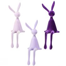položky Stolička Bunny Edge Easter Bunny Flocked Purple Lilac – 2. voľba – 28 cm 3 ks
