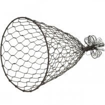 položky Drôtená kapucňa, ozdobný zvonček, mreža z kovu Hnedá V25cm Ø16cm