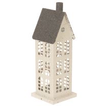 Článok Dekoratívny kovový domček s oknami a krbom, 28 cm