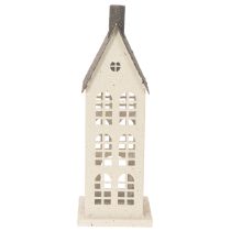 položky Dekoratívny kovový domček s oknami a krbom, 28 cm