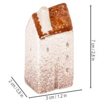 položky Sada dekoratívnych keramických domčekov, miniatúrne domčeky na postavenie, 7 cm, 3 kusy
