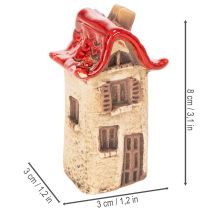 položky Sada keramických dekorácií na domčeky Malé domčeky s červenou strechou 8 cm 2 ks