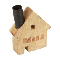 položky Dekoračný domček drevený dekoračný svietnik čierny 10,5×3,5×13cm