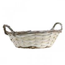 položky Dekoratívny kôš, kvetináč, biely, okrúhly, shabby chic, kvetináč, kvetináč, Ø29,5 cm
