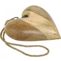 položky Drevené srdce, ozdobné srdiečko na zavesenie, dekorácia srdiečka V19cm