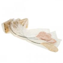 položky Stolová dekorácia srdiečka svadobná, srdiečková dekorácia kovová oranžová/žltá V40cm 3ks