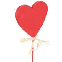 položky Srdiečkové zátky drevené červené ozdobné srdiečka s lienkami 6cm 16 ks