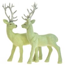 položky Deer Deco Sobí zelenošedé teľa v stáde 20 cm Súprava 2 kusov