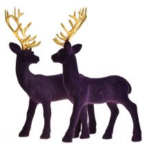 položky Deer Deco Sobí fialové teľacie stádo 20 cm Súprava 2 kusov