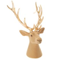 položky Dekoratívna socha jelenej hlavy s veľkými parohmi, 52 cm