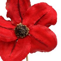 položky Drevená kvetinka ako zátka červená Ø9cm - 12cm L45cm 15ks