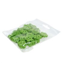 položky Drevený kvet s lícom zelený 2,5cm 48 ks