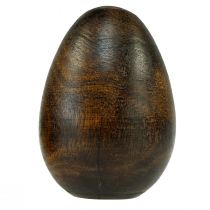 Drevené vajíčka hnedé mangové drevo Veľkonočné vajíčka z dreva V9,5–10cm 2ks